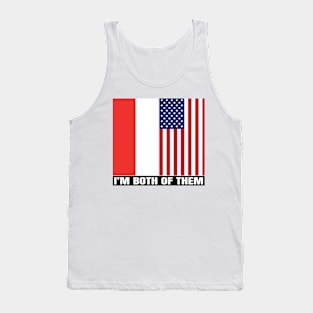 Half American Half Indonesian Heritage Indonesia Roots & USA DNA Family Flag Design Tank Top